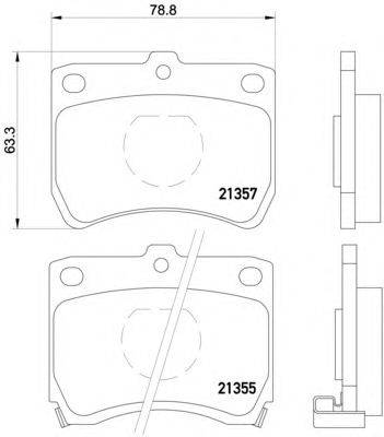 Комплект тормозных колодок, дисковый тормоз TEXTAR 2135501