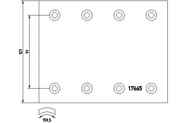Тормозные колодки, барабанный тормоз TEXTAR 17665