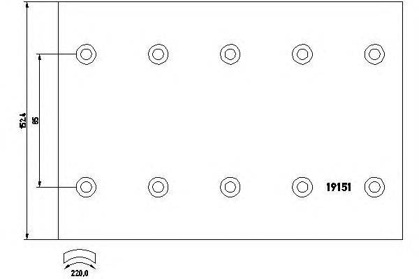 Тормозные колодки, барабанный тормоз TEXTAR 19151
