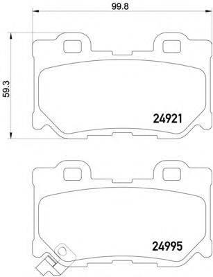 Комплект тормозных колодок, дисковый тормоз TEXTAR 2492101