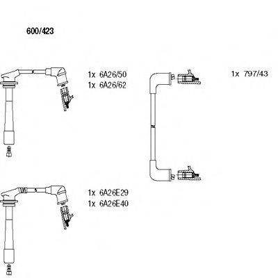 Комплект проводов зажигания BREMI 600/423