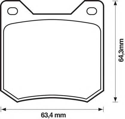 Комплект тормозных колодок, дисковый тормоз SPIDAN 32589