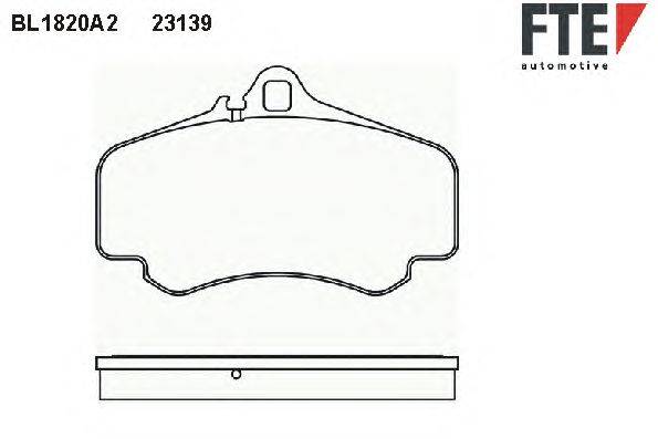 Комплект тормозных колодок, дисковый тормоз FTE BL1820A2