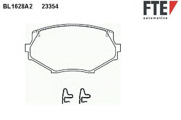 Комплект тормозных колодок, дисковый тормоз FTE BL1628A2
