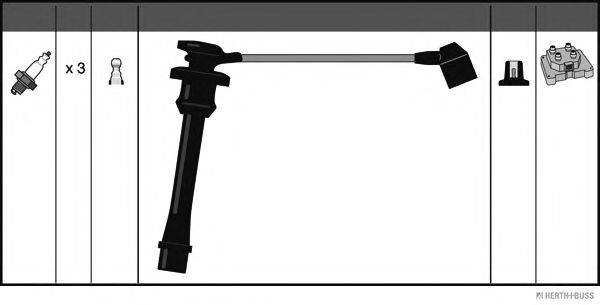 Комплект проводов зажигания HERTH+BUSS JAKOPARTS J5382061