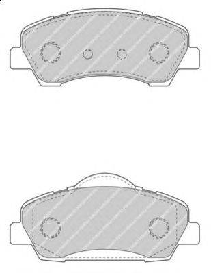 Комплект тормозных колодок, дисковый тормоз FERODO 25250