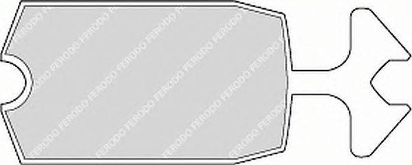 Комплект тормозных колодок, дисковый тормоз FERODO FDB57B