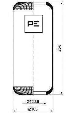 Кожух пневматической рессоры PE Automotive 084.079-70A
