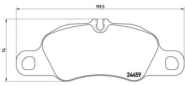 Комплект тормозных колодок, дисковый тормоз BREMBO 24459