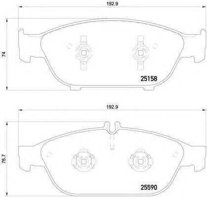 Комплект тормозных колодок, дисковый тормоз MERCEDES-BENZ 0064206520