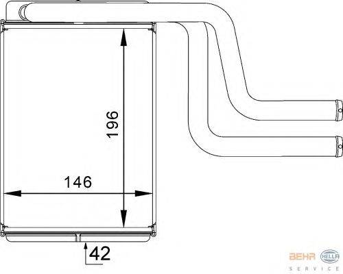 Теплообменник, отопление салона HELLA 8FH 351 313-161