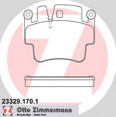 Комплект тормозных колодок, дисковый тормоз ZIMMERMANN 23329