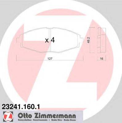 Комплект тормозных колодок, дисковый тормоз ZIMMERMANN 23241