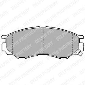 Комплект тормозных колодок, дисковый тормоз DELPHI 23290