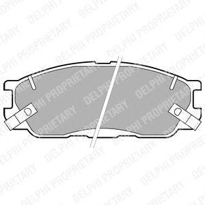 Комплект тормозных колодок, дисковый тормоз DELPHI LP1459