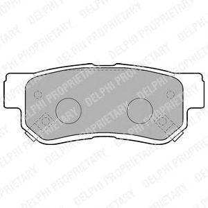 Комплект тормозных колодок, дисковый тормоз DELPHI LP1539