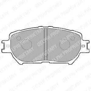 Комплект тормозных колодок, дисковый тормоз DELPHI 23928