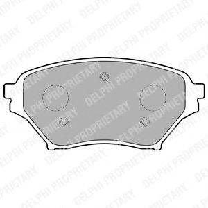 Комплект тормозных колодок, дисковый тормоз DELPHI 23696