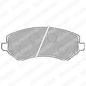 Комплект тормозных колодок, дисковый тормоз DELPHI LP1773