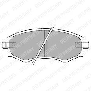 Комплект тормозных колодок, дисковый тормоз DELPHI 21725