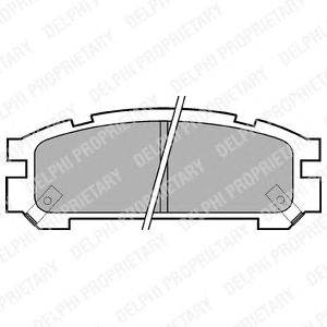 Комплект тормозных колодок, дисковый тормоз DELPHI LP814