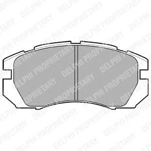 Комплект тормозных колодок, дисковый тормоз DELPHI 21482