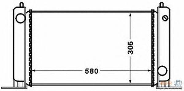 Радиатор, охлаждение двигателя HELLA 8MK 376 767-721