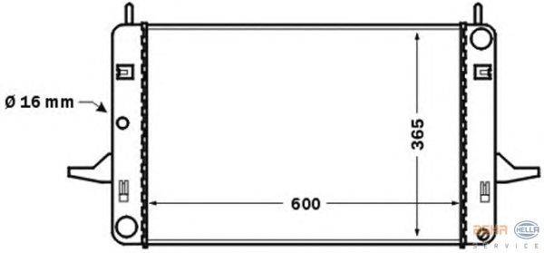 Радиатор, охлаждение двигателя HELLA 8MK 376 768-191