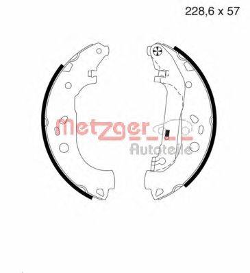 Комплект тормозных колодок METZGER MG983
