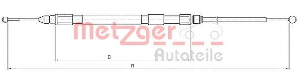 Трос, стояночная тормозная система METZGER 10.4157