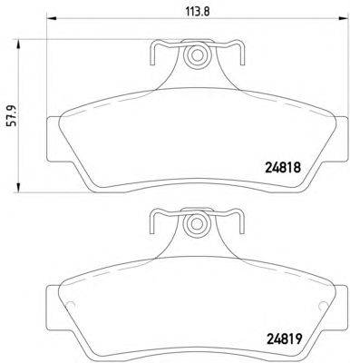 Комплект тормозных колодок, дисковый тормоз HELLA 8DB 355 014-721