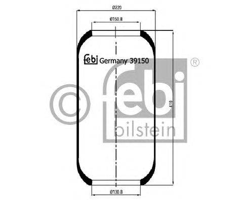 Кожух пневматической рессоры FEBI BILSTEIN 39150