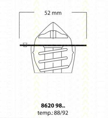 Термостат, охлаждающая жидкость TRISCAN 8620 9892