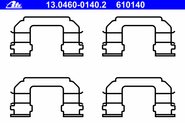 Комплектующие, колодки дискового тормоза ATE 13.0460-0140.2