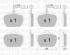 Комплект тормозных колодок, дисковый тормоз METELLI 22-0678-1