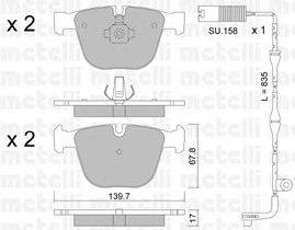 Комплект тормозных колодок, дисковый тормоз METELLI 22-0773-2K