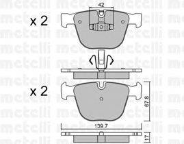 Комплект тормозных колодок, дисковый тормоз METELLI 22-0773-6