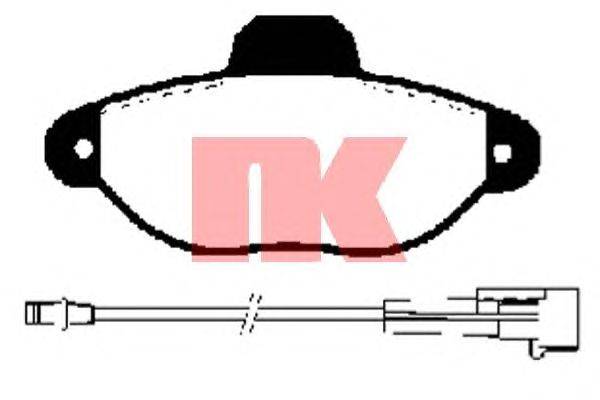 Комплект тормозных колодок, дисковый тормоз NK 222334