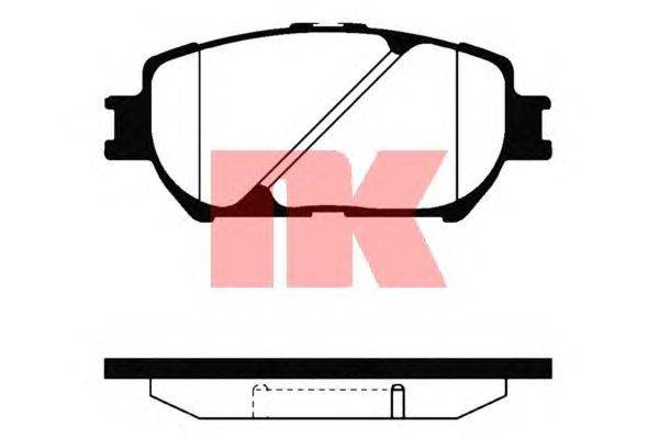 Комплект тормозных колодок, дисковый тормоз NK 224568