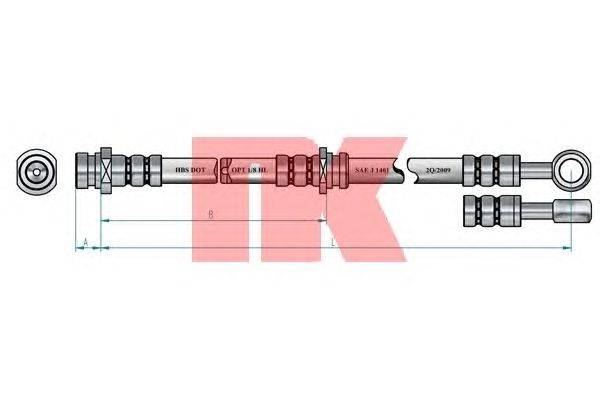 Тормозной шланг NK 853440