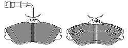 Комплект тормозных колодок, дисковый тормоз MAPCO 180871