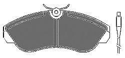 Комплект тормозных колодок, дисковый тормоз MAPCO 6564