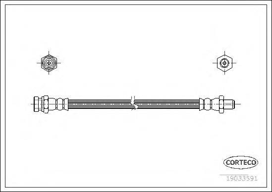 Тормозной шланг CORTECO 19033591