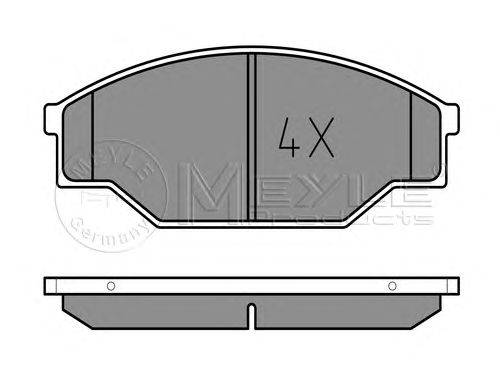 Комплект тормозных колодок, дисковый тормоз MEYLE 0252115815