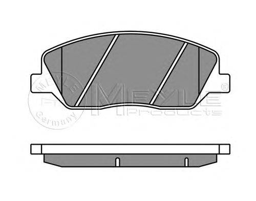 Комплект тормозных колодок, дисковый тормоз MEYLE 0252435117W