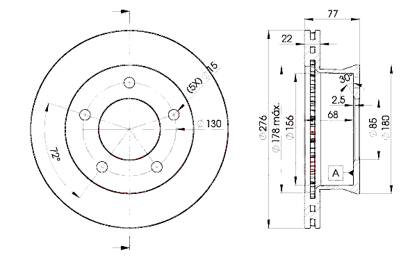 Тормозной диск ICER 78BD0181
