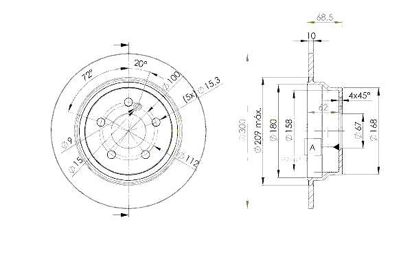 Тормозной диск ICER 78BD0413