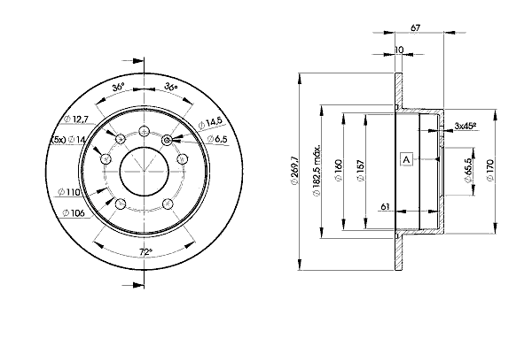 Тормозной диск ICER 78BD9101