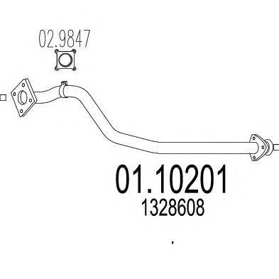Труба выхлопного газа MTS 01.10201