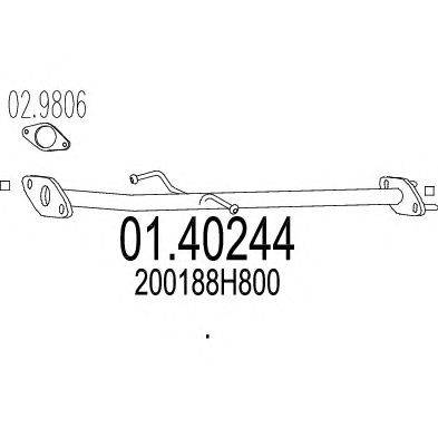 Труба выхлопного газа MTS 01.40244